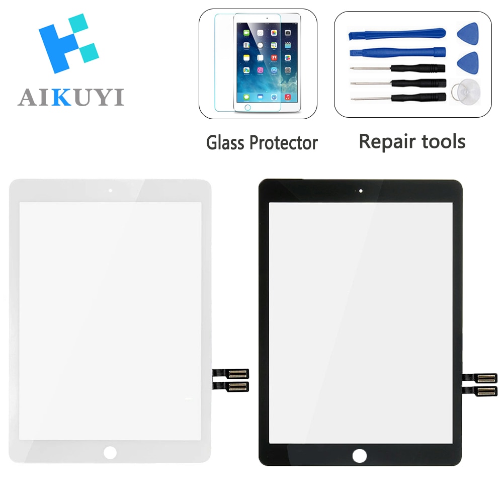 for 9.7" iPad iPad 6 Touch Screen Digitizer and Home Button Front Glass Display Touch Panel Replacement A1893 A1954