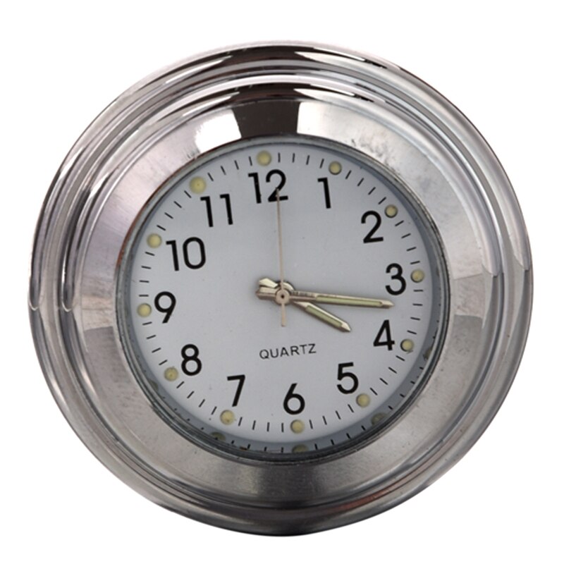 MASO 2 stks 7/8 Inch Motorfiets Stuur Klok en Thermometer Universele Waterdichte Motorfiets Stuur Klok (zwart