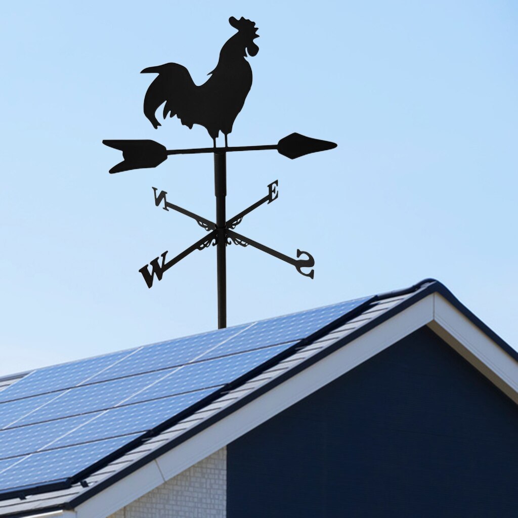 Weathervane Roof Mount Wind Direction Indicator Yard Cupolas Ornament