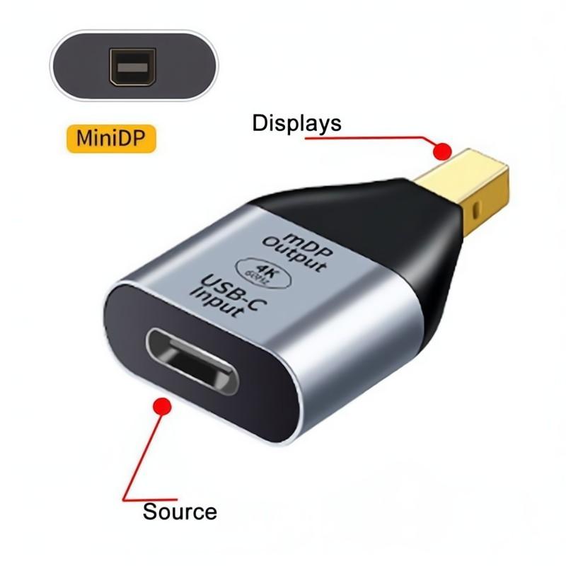 Mini Displayport Adapter USB-C Typ C Buchse Quelle zu Mini Displayport DP Sink HDTV 4K 60hz 1080p für Tablet Telefon Laptop