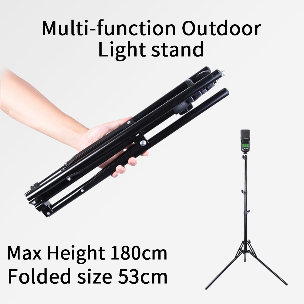 180Cm Reverse Vouw 4 Sectie Light Stand Statief Voor Foto Studio Flash Softbox Led Video Licht Paraplu Verlichting Stand