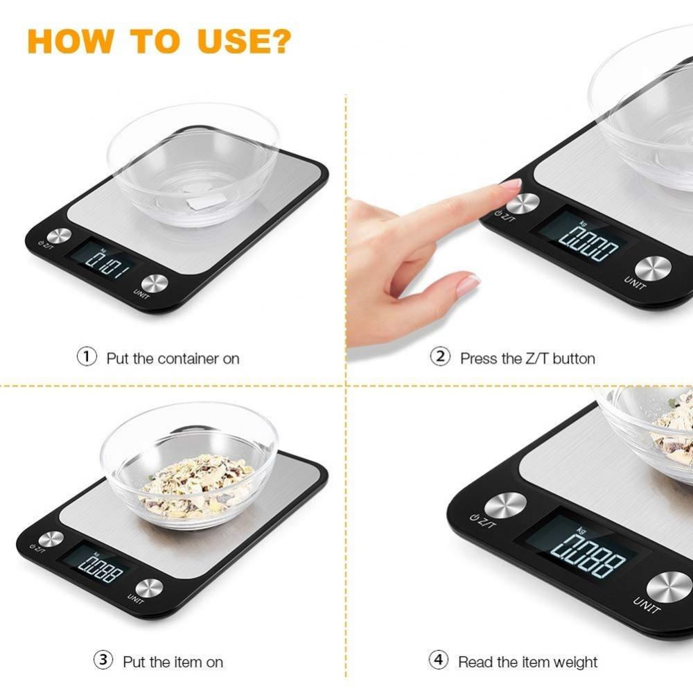 Digital Scale Ultra Thin Digital Electronic Weight Scale LCD Display Kitchen Digital Scale Measure Tool