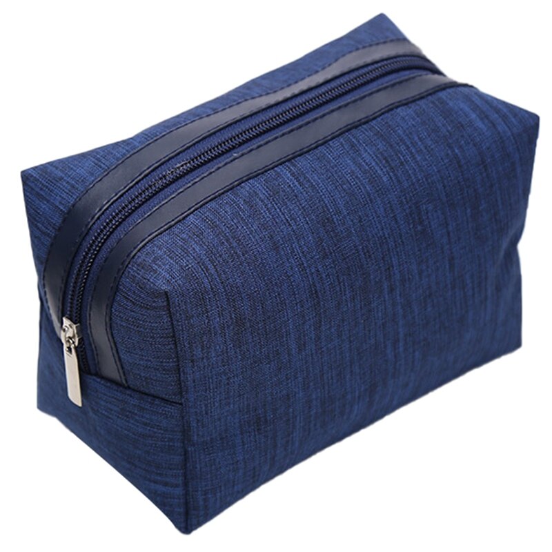 Blauw Vrouwen Mannen Reizen Cosmetische Tas Multifunctionele Rits Kleine Make-Up Toilettas Organizer Case Make Up Wassen Pouch: Default Title
