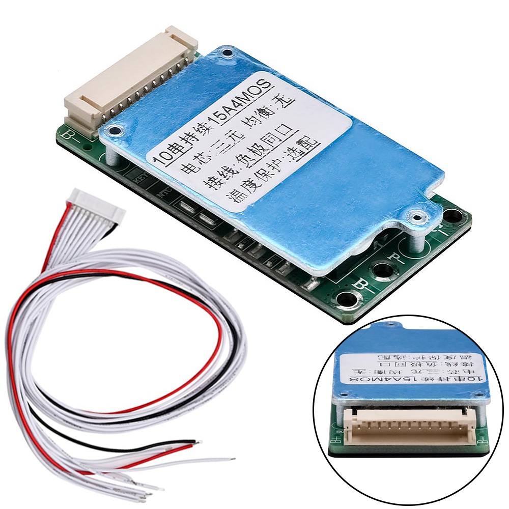BMS 10 S 36 V 15A Li-Ion Lipolymeer 18650 Batterij Board Kortsluiting Bescherming Gemeenschappelijke Poort Voor Ebike Escooter