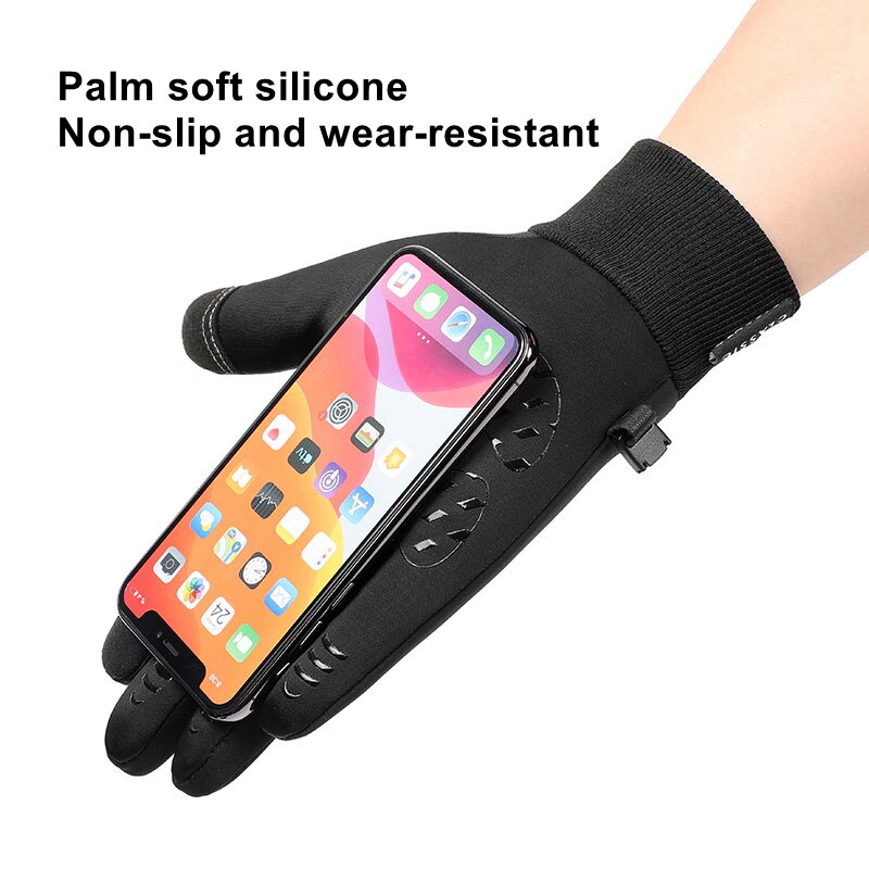 Guantes de ciclismo impermeables para exteriores, manoplas de invierno para pantalla táctil, a prueba de viento, para motocicleta, esquí y bicicleta