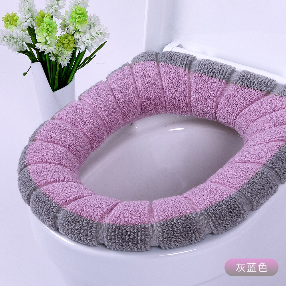 Juego de fundas de asiento de inodoro Universal, cálido, suave y lavable, tapete para decoración del hogar, funda de asiento, accesorios para tapa de inodoro