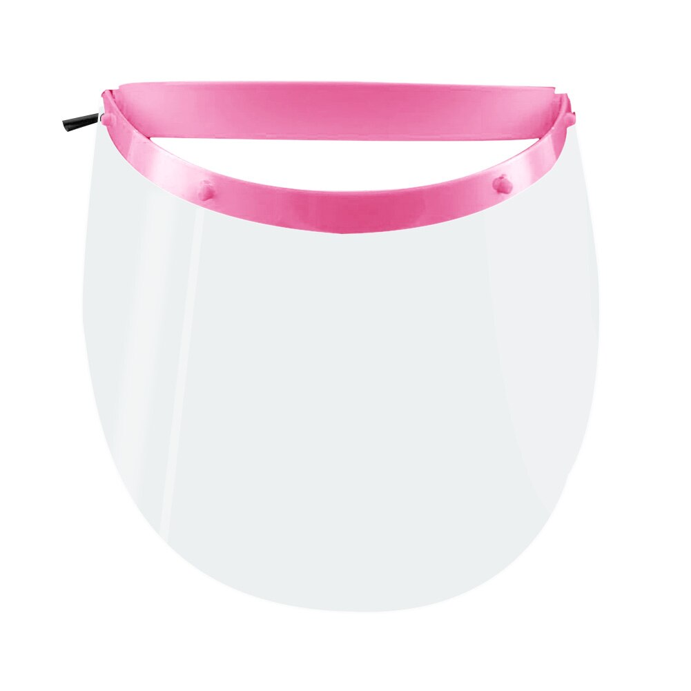 Outdoor Full Face Multi Purpose Cover Adjustable Health Care Safety Prevent Saliva Clear Protective Mask Anti Spitting Windproof: Pink