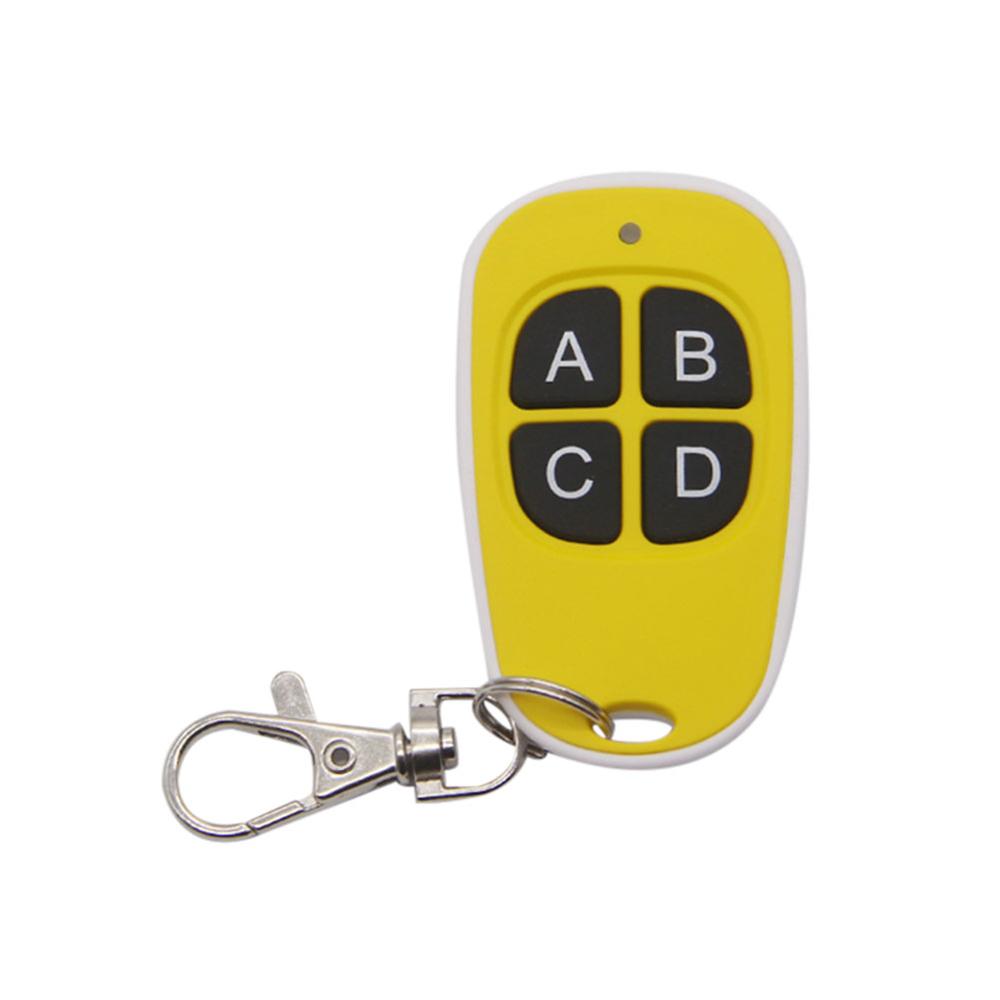 Garage Door Remote Control 433MHz 4 Keys Copy Universal Remote Control Cloning electric gate Remote Controller Duplicator Key: Yellow