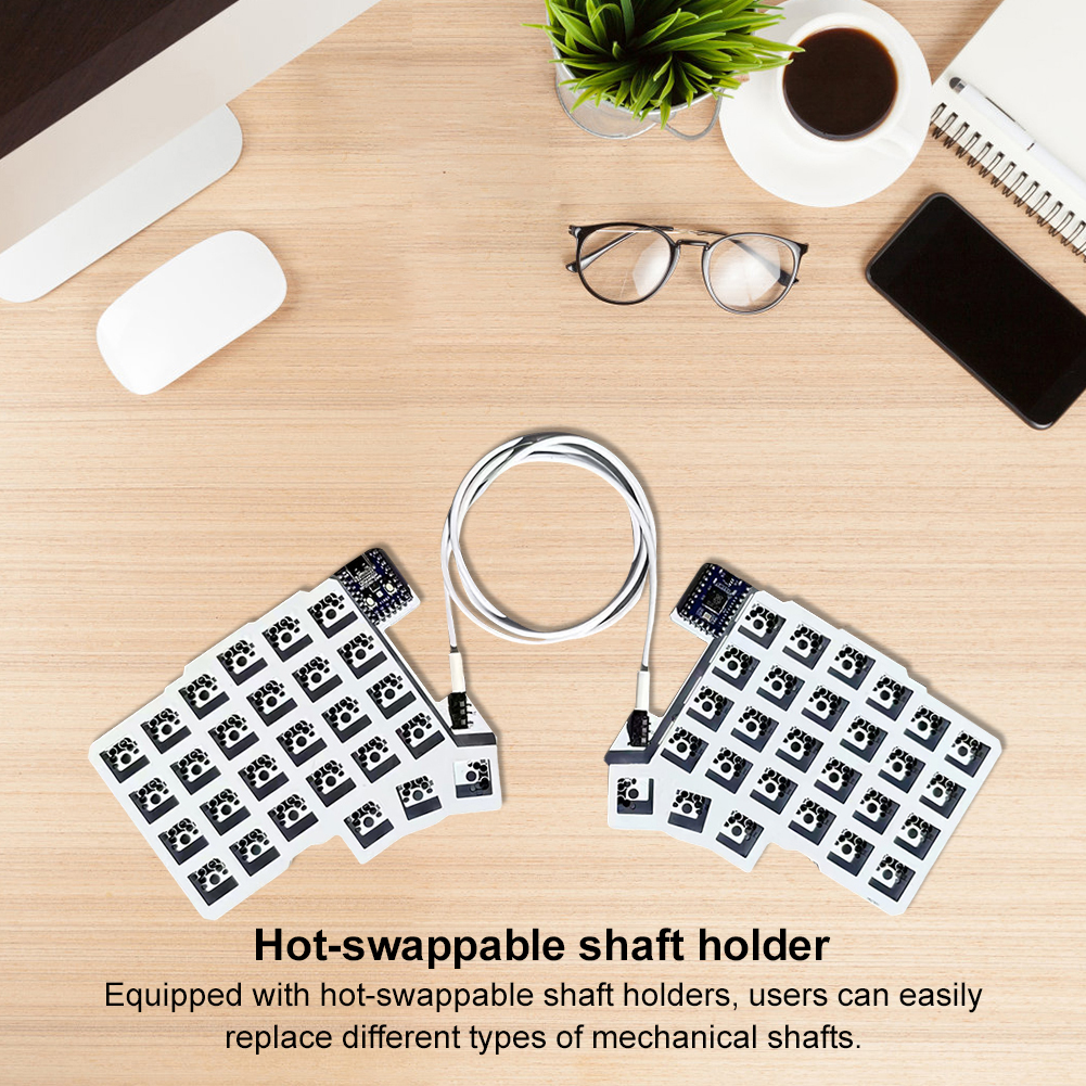 Silakka54 Wired Split Keyboard DIY QMK/VIAL Programmable Gaming Keyboard Swap Left Right Hand Keyboards PC Gamer Accessories