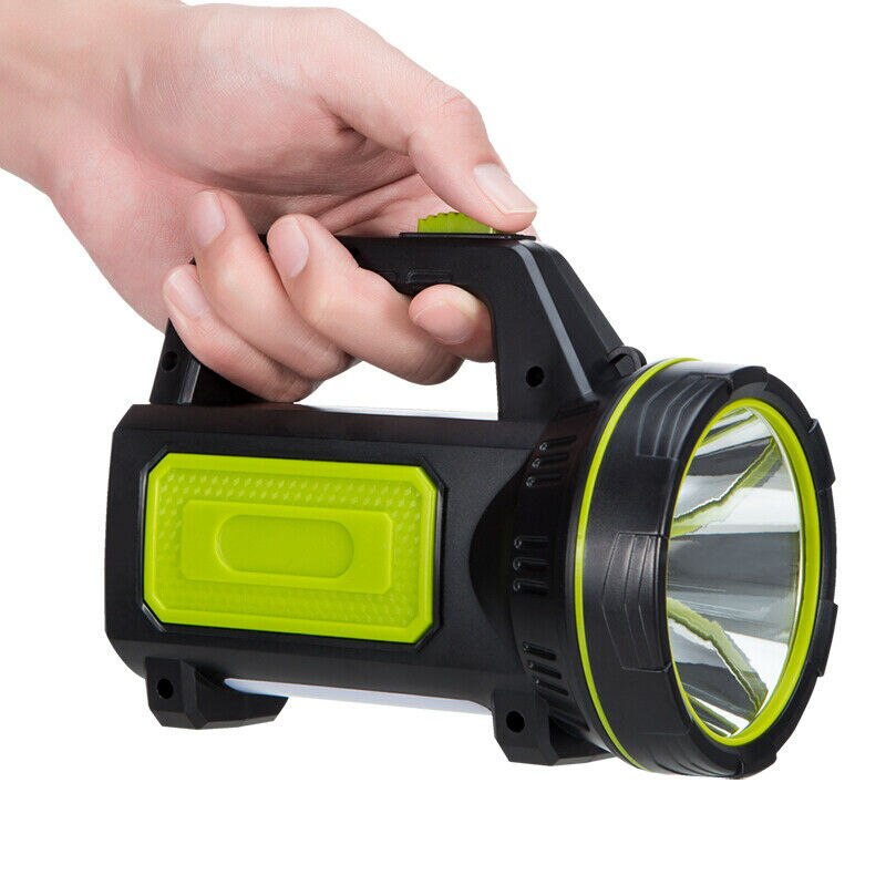 Super Powerful Rechargeable Spotlight Led Flashlight Handle Spotlight Ultra Long Standby Torch With Usb Output As A Power Bank