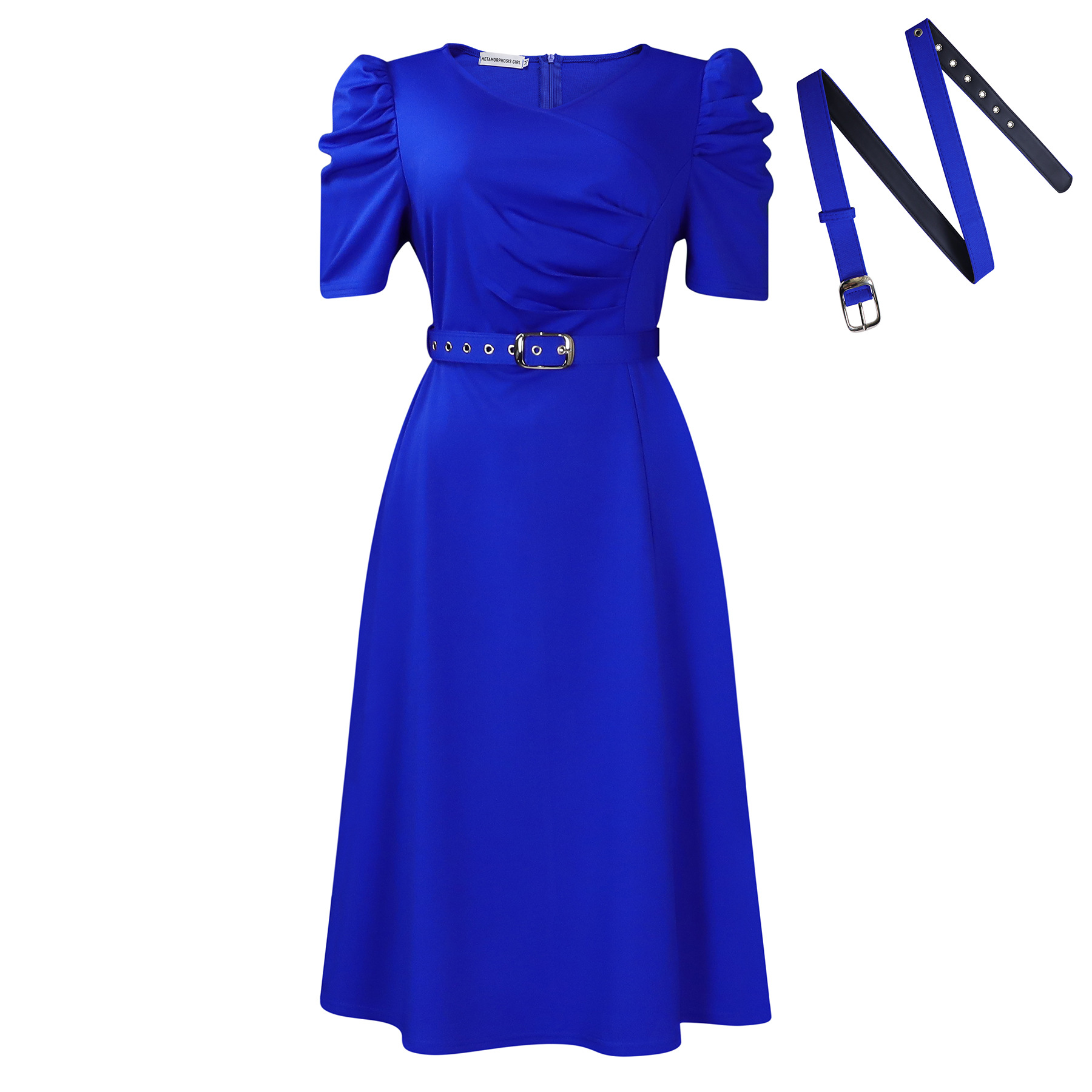 Kjole kvinder bodycon fest lange kjoler flæser sløjfe høj talje hvid sommer fest bryllup vestidos vintage nat: S / Blå
