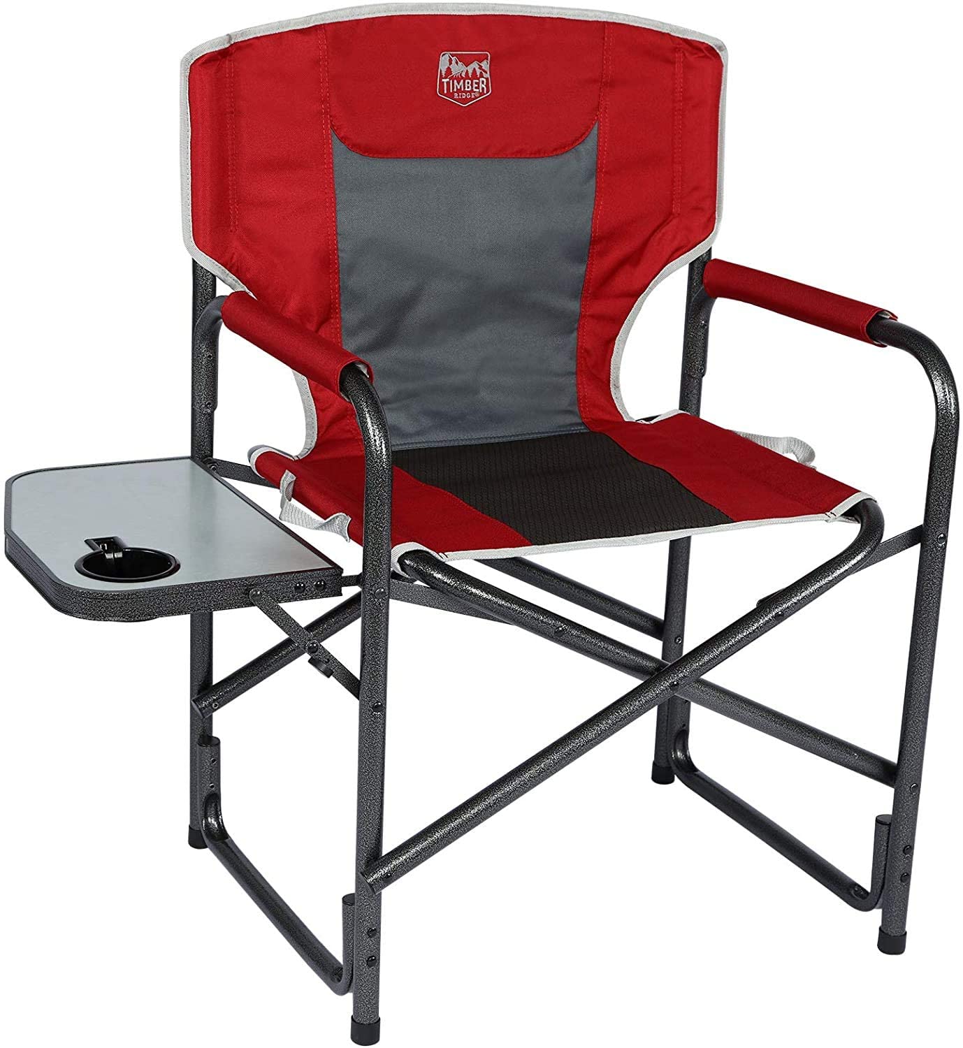 Director's Chair Folding Aluminum Camping Portable Lightweight Chair Supports 135kg with Side Table Outdoor, nature hike chair: Lava