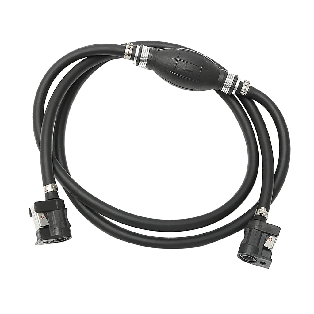Marine Boat 8mm 5/16" Gas Hose Fuel Line Assembly Primer Bulb With Connector