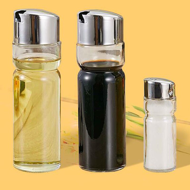 Stainless Steel Spice Jar Set Cooking Top Seal Gadget Oil Pourer Bottle Storage Salt Porta Condimentos Kitchen Gadgets OC50TL