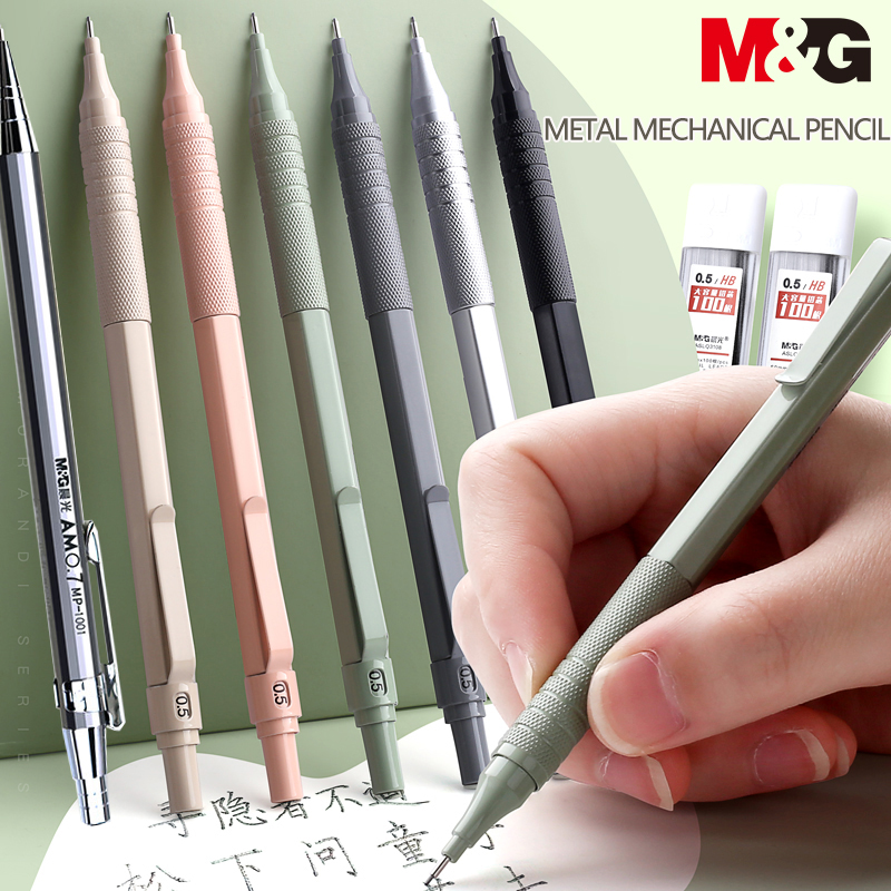M &amp; G 0.5mm/0.7mm crayon mécanique couleur Morandi fournitures scolaires japonaises crayons mécaniques japonais