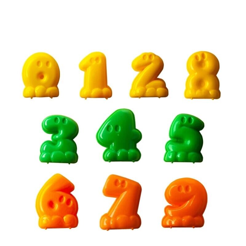 10 Sets Van Digitale Sterven Spelen Zand Outdoor Speelgoed Voor Childrensummer Zee Strand Speelgoed Baby Dune Zand Mold Gereedschap Sets verdikking Abs