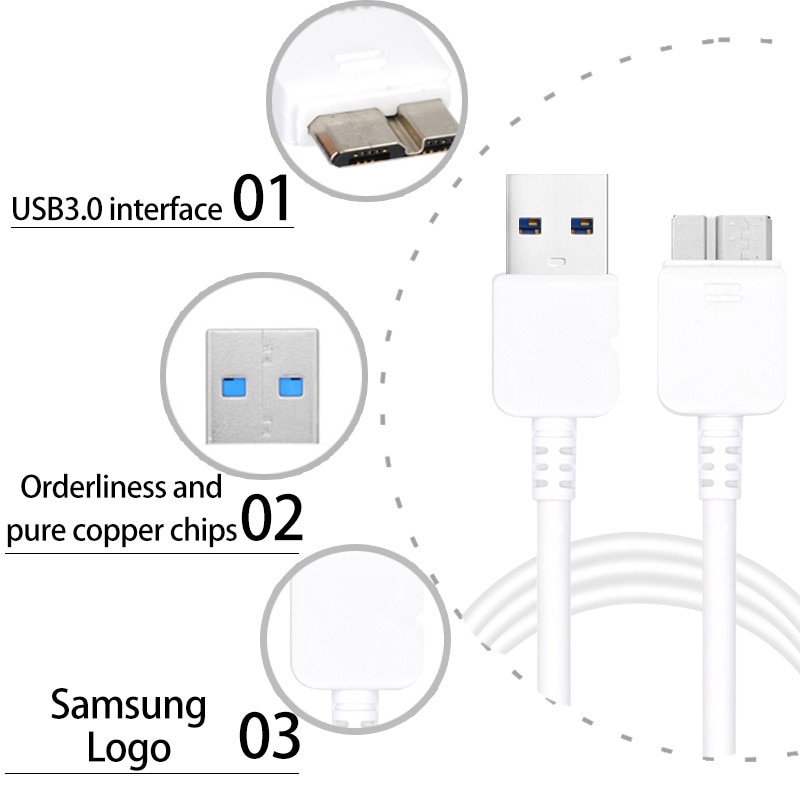 Micro Usb 3.0 Kabel Quick Data Sync Kabels Charger Voor Samsung Galaxy S5 SM-G900H Note3 N9006 N9005 N900 N9009 N9008 3200 Mah