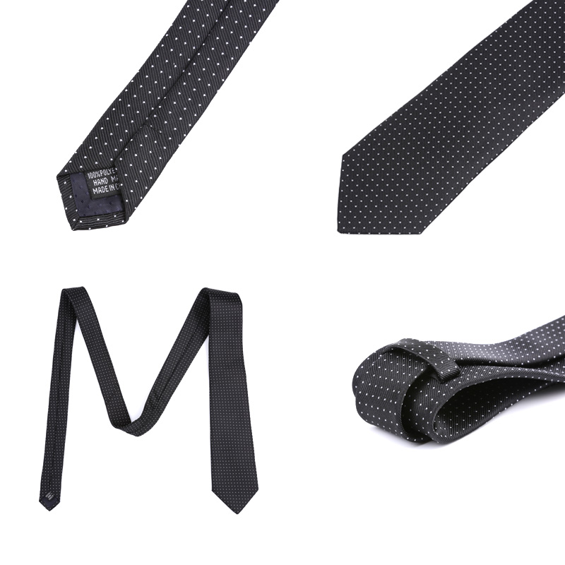 Corbata para hombre de 8CM, corbatas a cuadros a rayas lisas de color negro marino para hombre, corbata tejida de Jacquard para novio, corbata para de boda de negocios