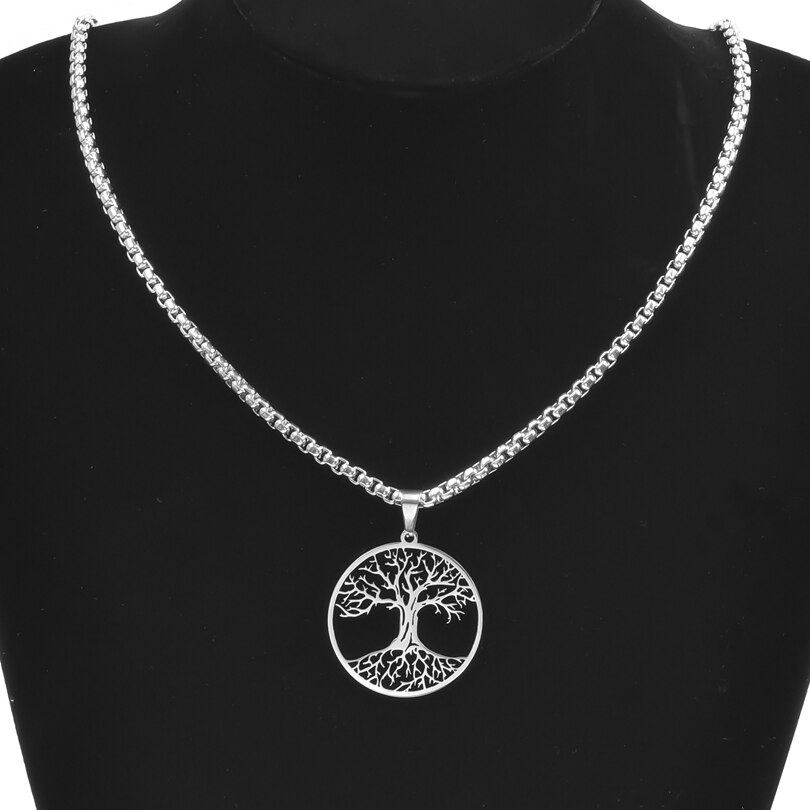 Collares con colgante de cadena de árbol de la vida Para Mujer, Geometría Sagrada, collar de árbol religioso Para Mujer, fabricación de joyas