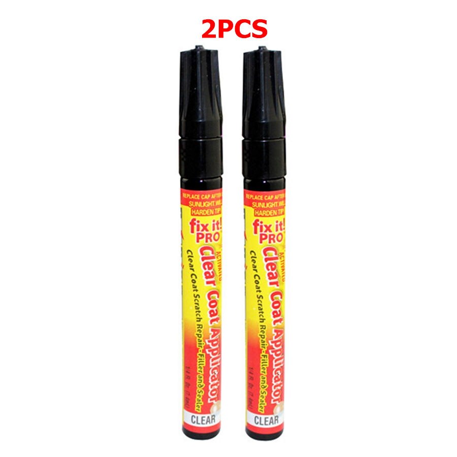 Fix It Pro Pen Repair Car Scratch Repair Remover Pen Clear Coat Applicator Transparnet Car Styling: 2pcs