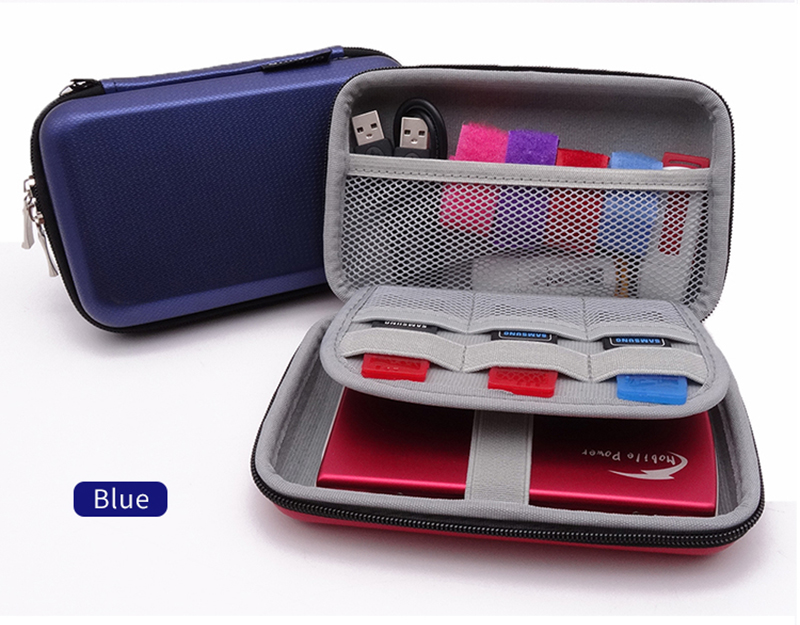 Custodia per disco rigido Custodia protettiva esterna ordinata Custodia per cavi per gadget elettronici Scheda SD per auricolari, disco U e SSD HDD portatile