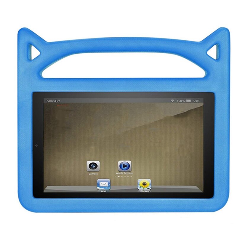 All Kids Case for 7 Inch Tablet - Kid-Proof Handle Protective Cover with Built-In Stand for 7 Inch Display Tablet: Blue