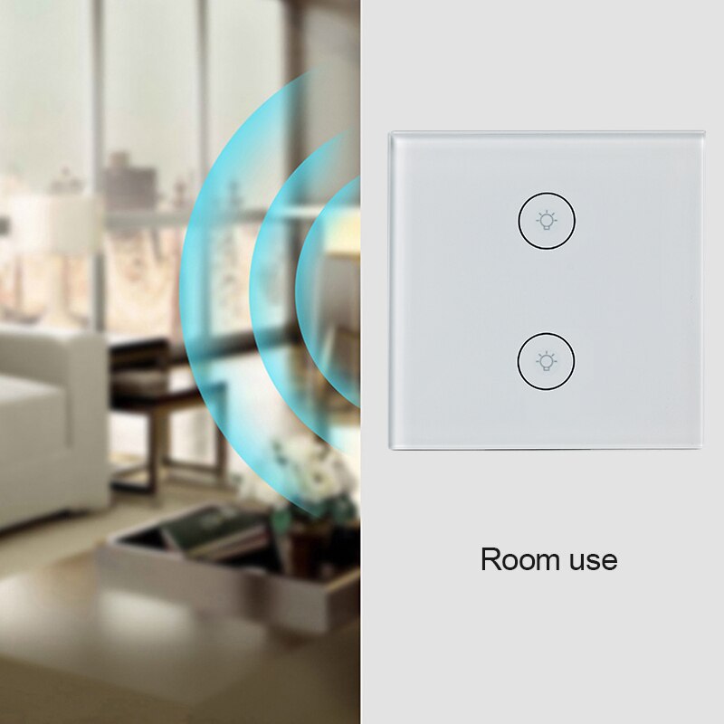 1/2/3 Gang Wifi Light Switch EU Standard Work With Alexa Google Home Touch Switch Smart Switch Panel Wall Switch