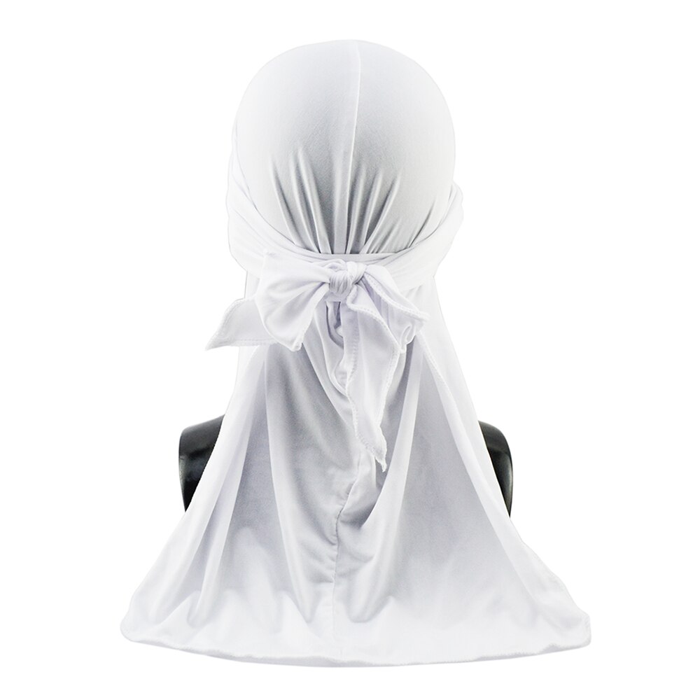 Pañuelo para la cabeza de terciopelo Unisex para hombre, estilo Hip Hop, de alta elasticidad, con lazo y cola larga, accesorios para el cabello para bicicleta