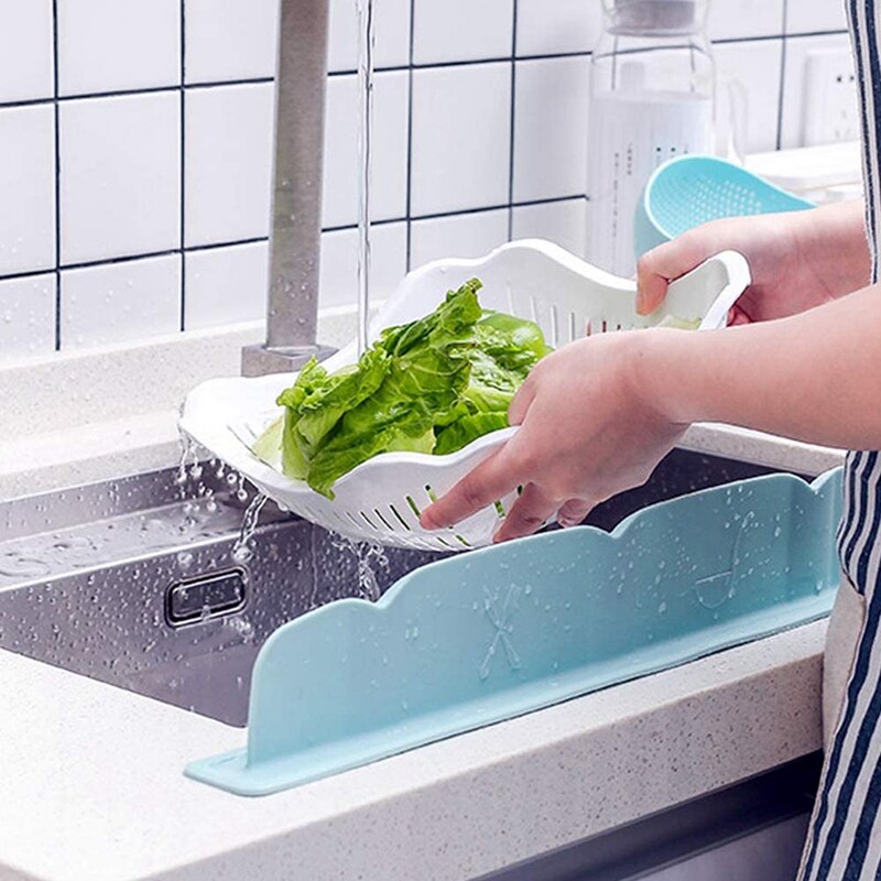 Silicone Sink Water Splash Guard for Kitchen & Bathroom - Easy to Clean & Install Kitchen Gadget - Modern