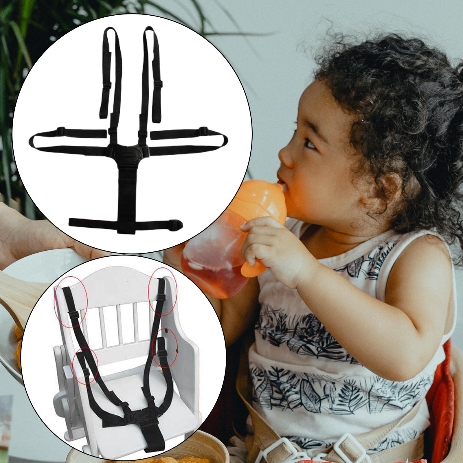 Harnais de chaise haute universel pour bébé, 5 points, ceinture de sécurité réglable pour enfants, poussette, Buggy