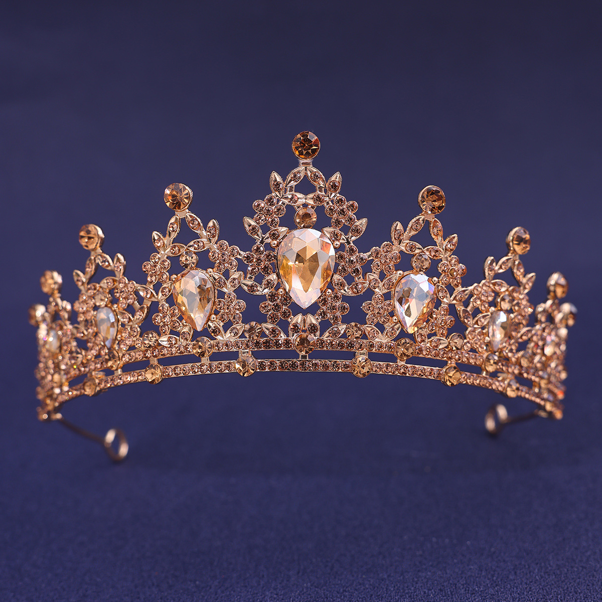 Accessoires pour cheveux de mariage, couvre-chef, bijoux de tête, diadème de cheveux de mariage, couronne de diadème de mariée en cristal, couleur argent, diadème en voile: WHITE