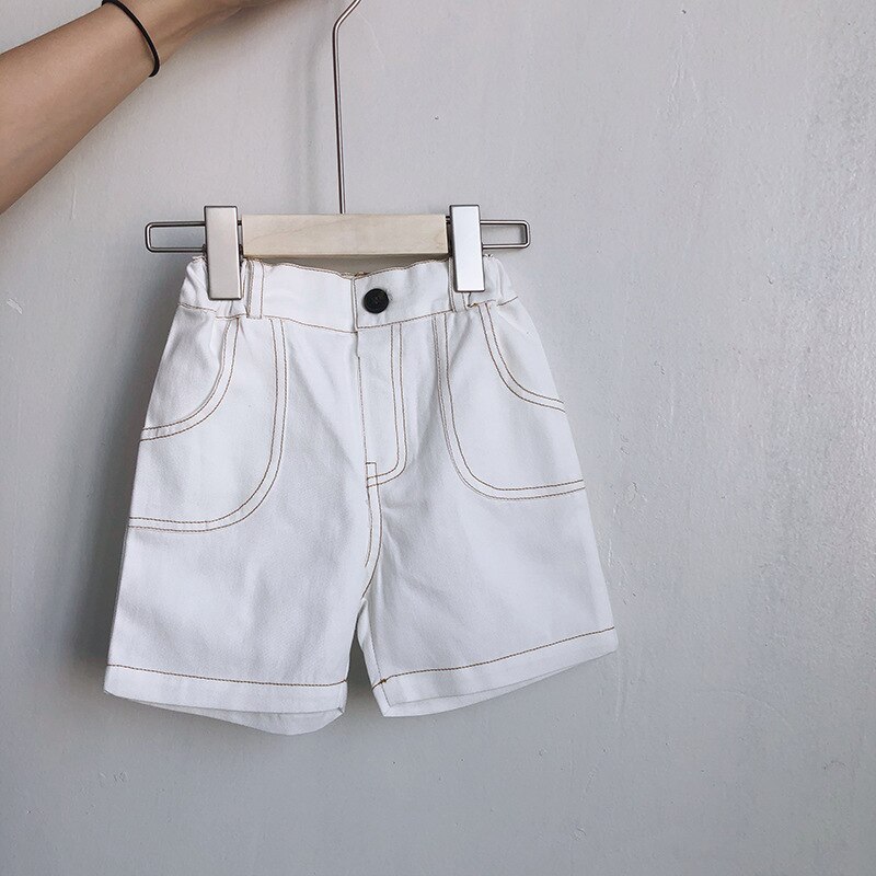 3610 Stijlvolle Kinderen Effen Kleur Broek Kinderen Knie Lengte Broek Voor Jongen En Meisje 2-7 Jaar kinderen Casual Broek