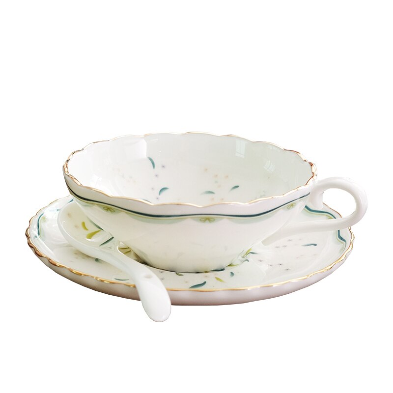 Luxury tea cups and saucers espresso cups English afternoon tea party teacup coffee cup porcelain tazas de cafe: B 1 set