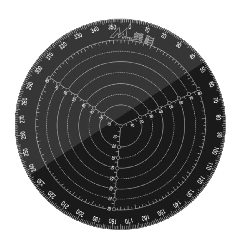 Buscador de centro redondo, cortador de círculos, brújula de acrílico transparente para leer, buscador de madera, torno, círculos de trabajo, dibujo: A