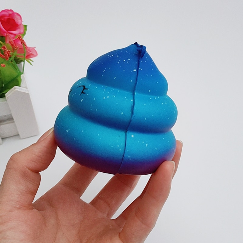 Mode Leuke Galaxy Kak Shaped Squishy Stress Reliever Decor Speelgoed Geurende Langzaam Stijgende Speelgoed Antistress Decompressie Speelgoed