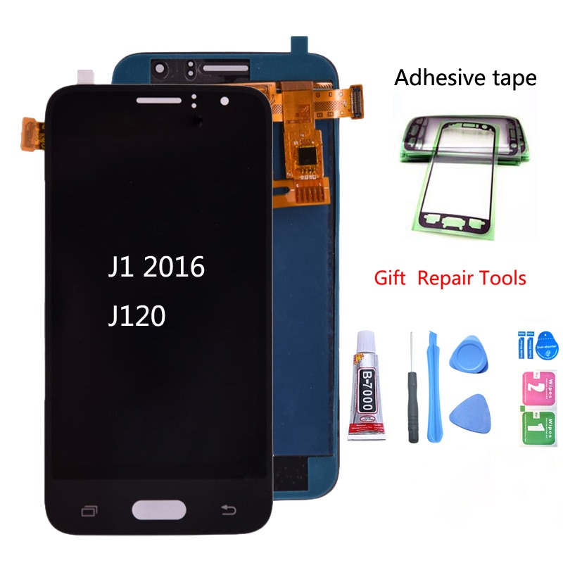 Peut ajuster la luminosité pour Samsung Galaxy J120 J120F J120H J120M LCD écran tactile numériseur assemblée PLEJA