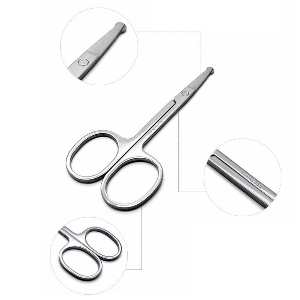 1pc ronde kop veiligheids nagelriem manicure scharen trim tondeuse wenkbrauw kleine vrouwen pincet knippen voor mannen haar  e7 b 8