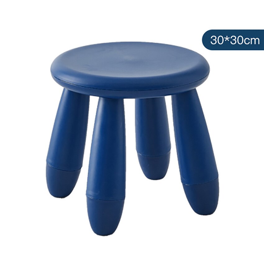 Runde freundlicher Hocker Kindergarten Baby Lernen Hocker Verdicken Kunststoff Spiel Sitz Abnehmbare, zuletzt 100kg, für freundlicher Erwachsene: Blau