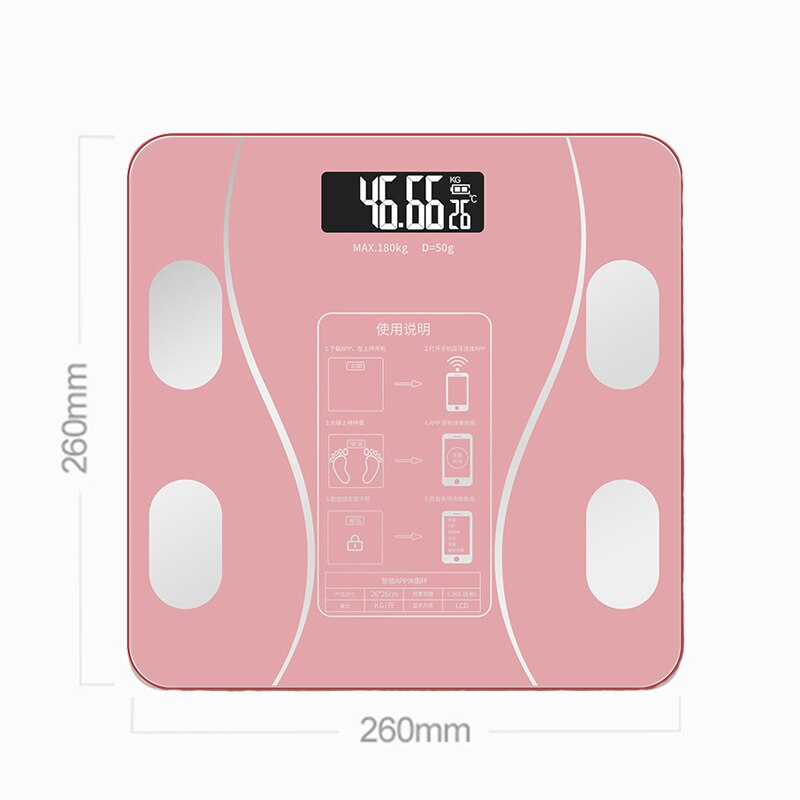 APP Bluetooth Body Fat Scale BMI Smart Wireless Digital Bathroom Weight Scale Body Composition Analyzer Electronic Scale