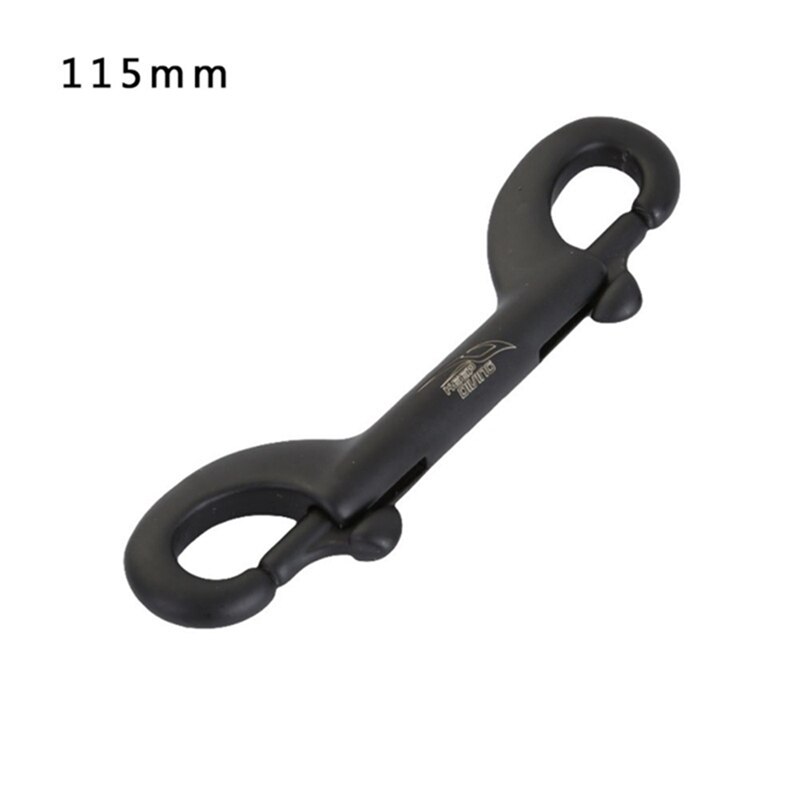 316 Stainless Steel Bolt Snap Hook Clip Diving single Hook 75/90/100mm BCD Tool & double hook 90/100/115mm Diving Pool Equipment: double black 115mm