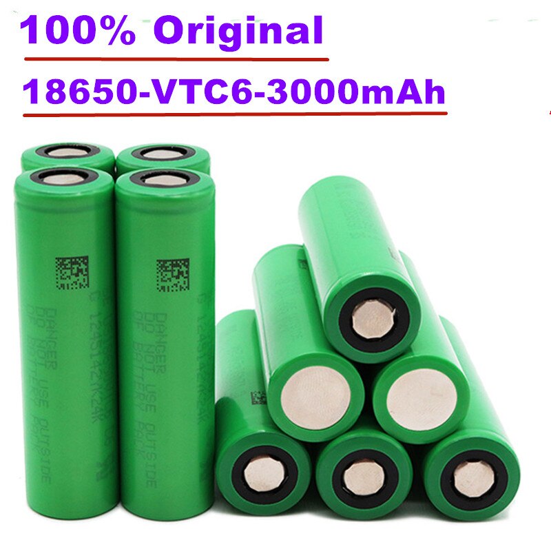 100% Originele Sony VTC6 18650 Oplaadbare Batterijen 3.6V 3000Mah Lithium Batterij Batterij Hoge Afvoer 30A Ontlading For A Zaklamp