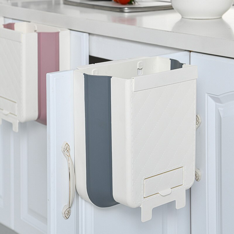 Poubelle pliante murale porte d'armoire de cuisine poubelle suspendue porte d'armoire de cuisine poubelle pliable