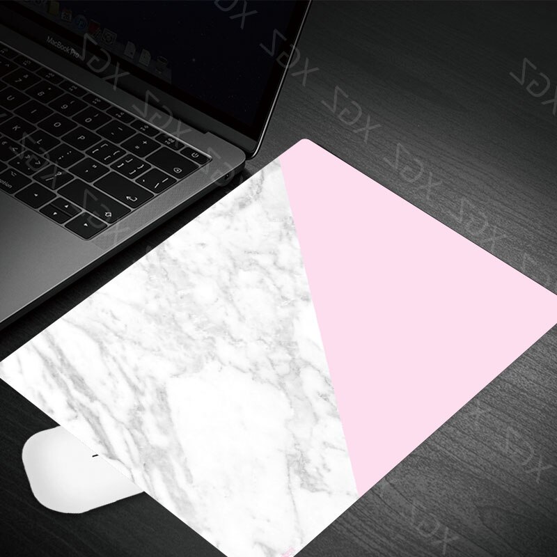 Yzuoan Products Black White Pink Marble Office Mice Gamer Soft Mouse Pad Small Size for 180*220*2mm Gaming Mousepads: 22x18-3