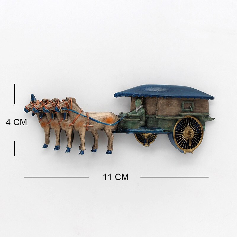 Terracotta warriors Qin Dynasty ancient China Souvenirs 3d fridge magnet Hufu souvenir collection Xi'an Shaanxi collection: Carriage2