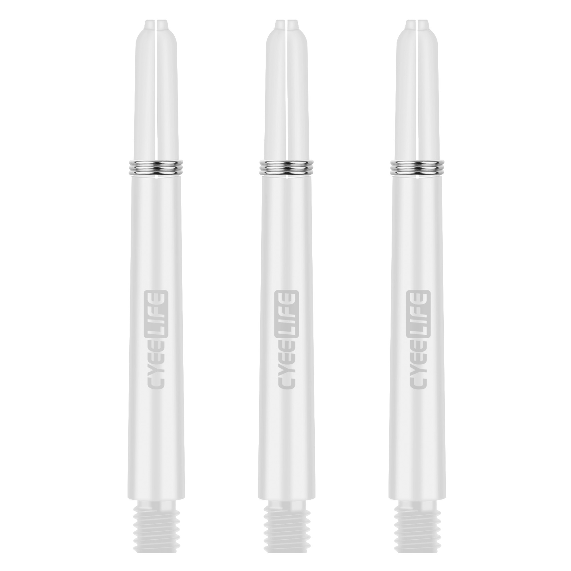 CyeeLife 30 pièces 2BA 41mm arbres de fléchettes PC professionnels arbre en plastique avec joint torique accessoires de fléchettes: WHITE