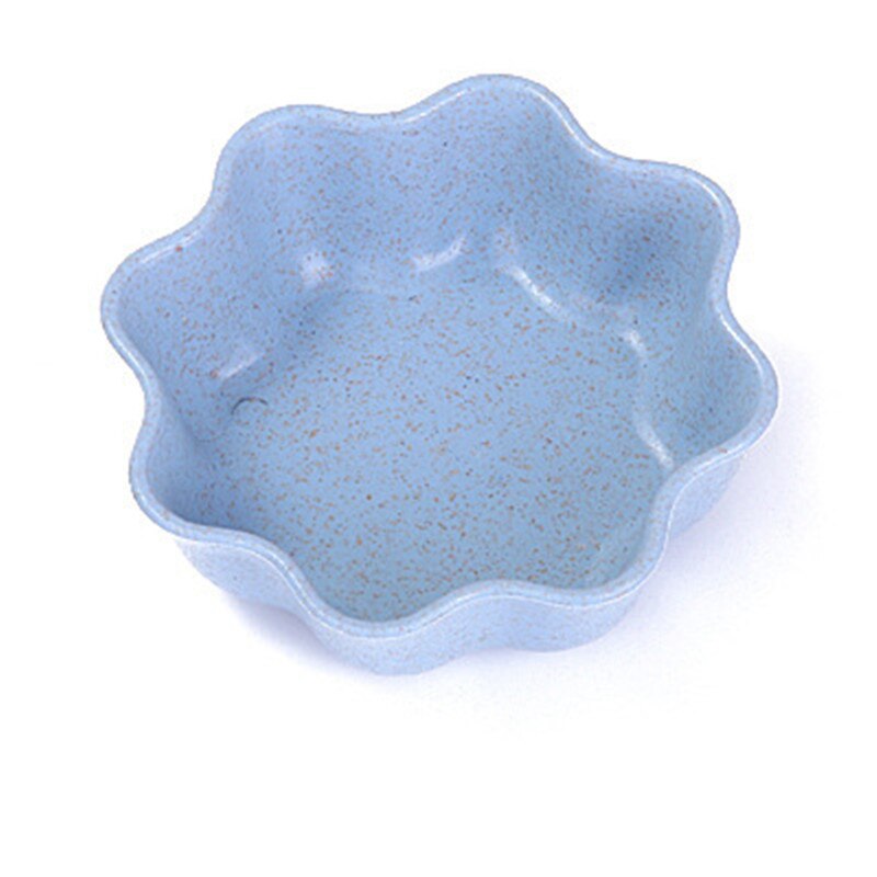 Seasoning Dish Flower Heart Round Shape Snack Plate for Sugar, Soy Sauce, Vinegar and Almost All Kinds of Seasoning Pink Flower: flower blue