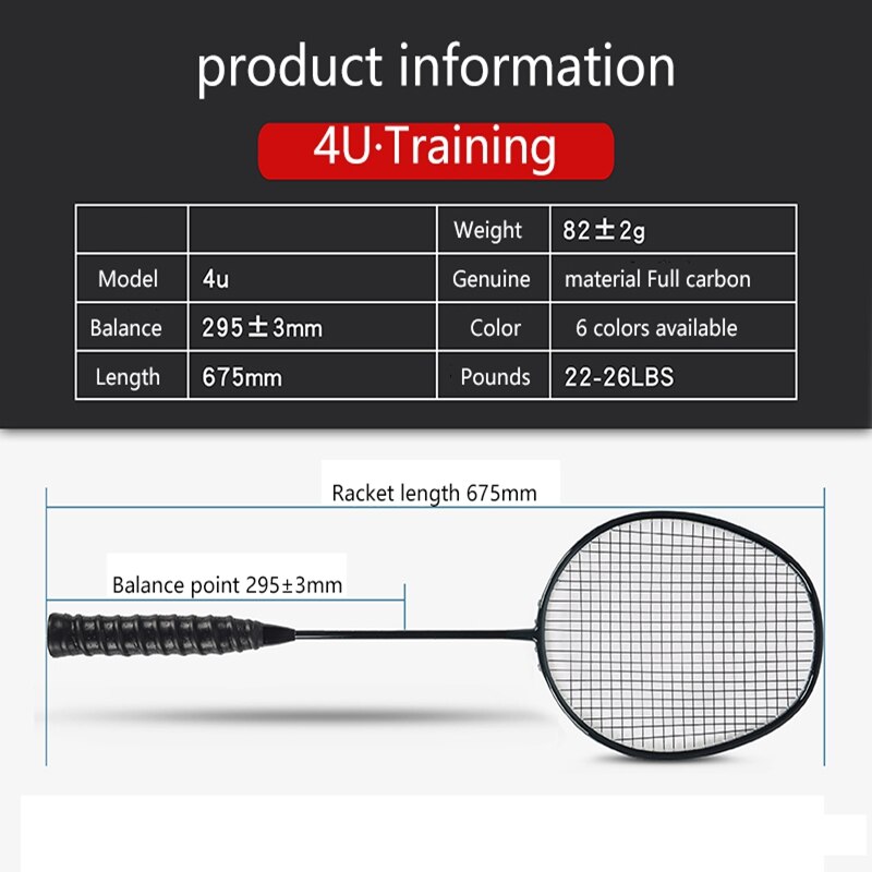 Badminton Racquets Set Rackets Carbon Shaft Badminton Sets for Backyards