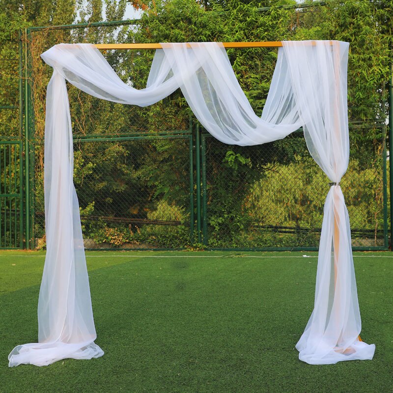Tulle Sheer Swag Fabric Wedding Drapes Backdrop Curtain Stand Arch Drapery Stair Railing Decoration Photo Booth Background Panel