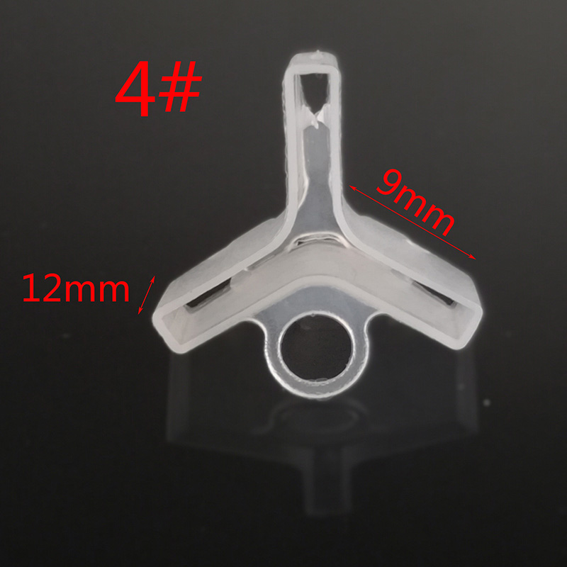 OUTKIT-cubiertas protectoras de anzuelos triples de plástico, para señuelos de pesca, 5 tamaños, funda, gorros, Protector de seguridad, 20 unids/lote: 4