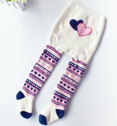 baby Spring/Autumn Tights Cotton Baby Girl Pantyhose Kid Infant Knitted Collant Tights Soft Infant Clothing: 4 / S for height 64-68cm